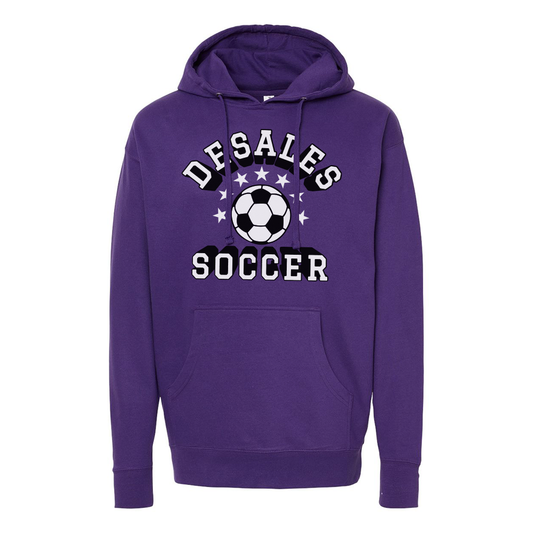 DeSales Soccer "Throwback" Hoodie - Purple
