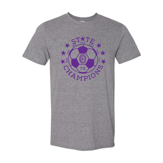 DeSales Soccer 7X State Champions Tee - Grey