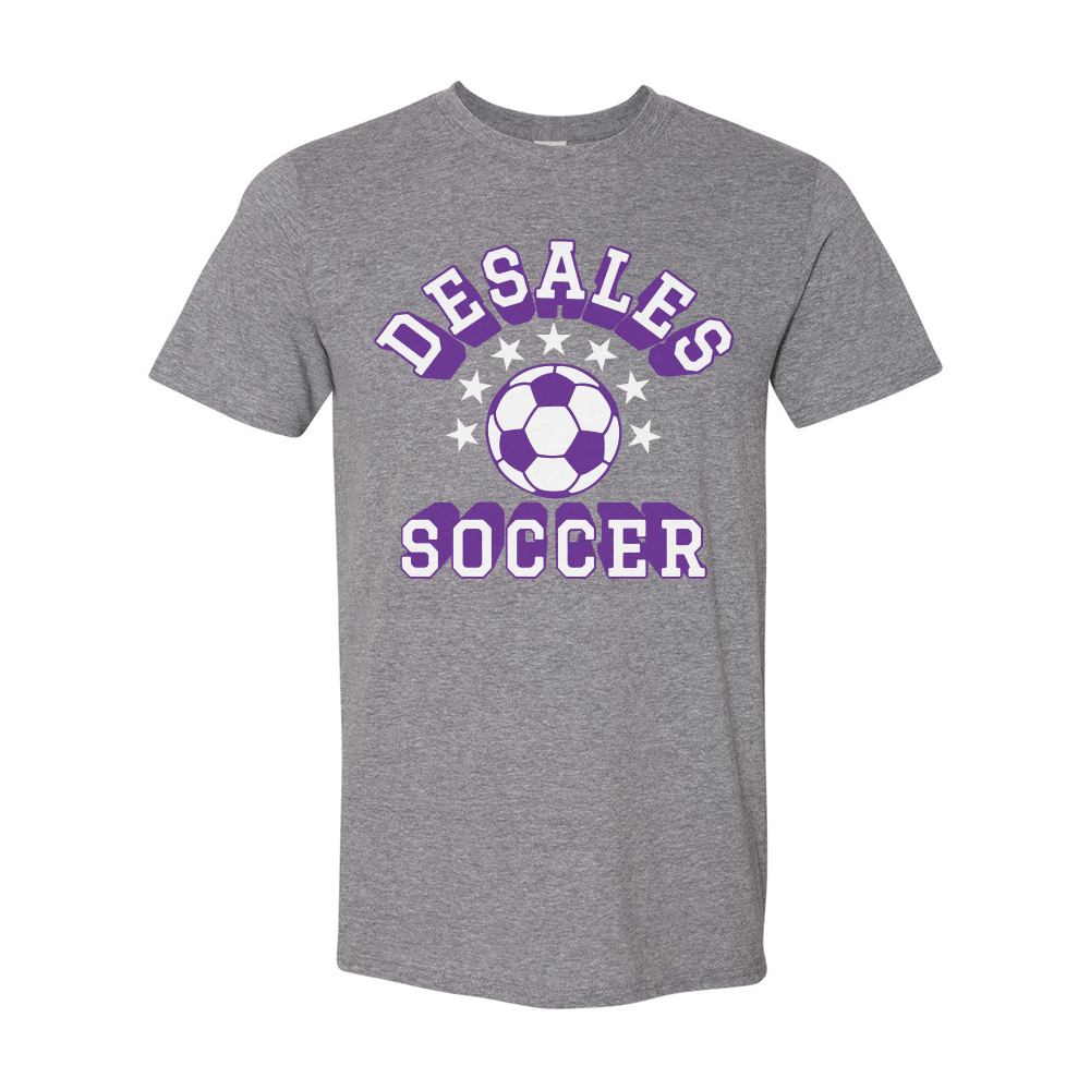 DeSales Soccer "Throwback" Tee - Grey