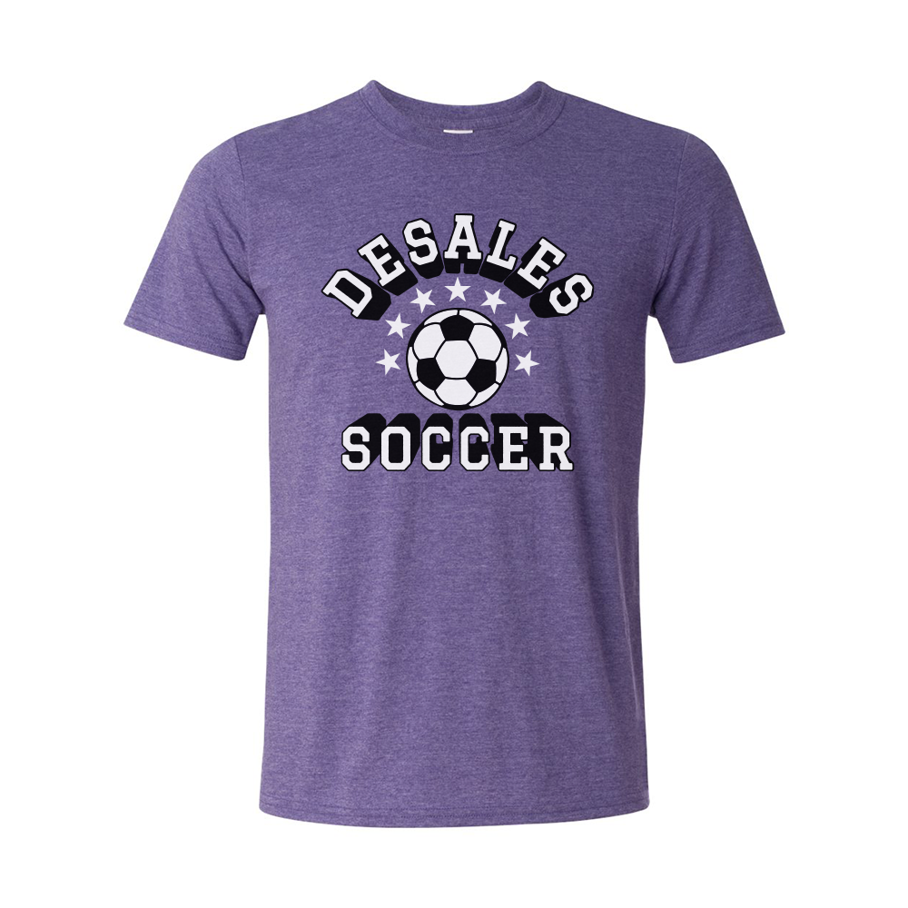 DeSales Soccer "Throwback" Tee - Purple