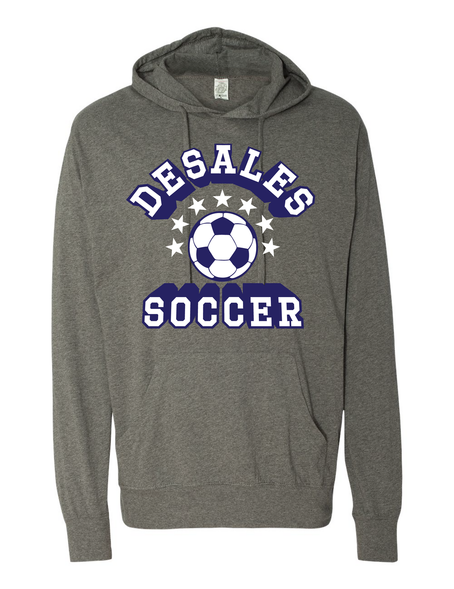 DeSales Soccer "Throwback" Hoodie - Grey