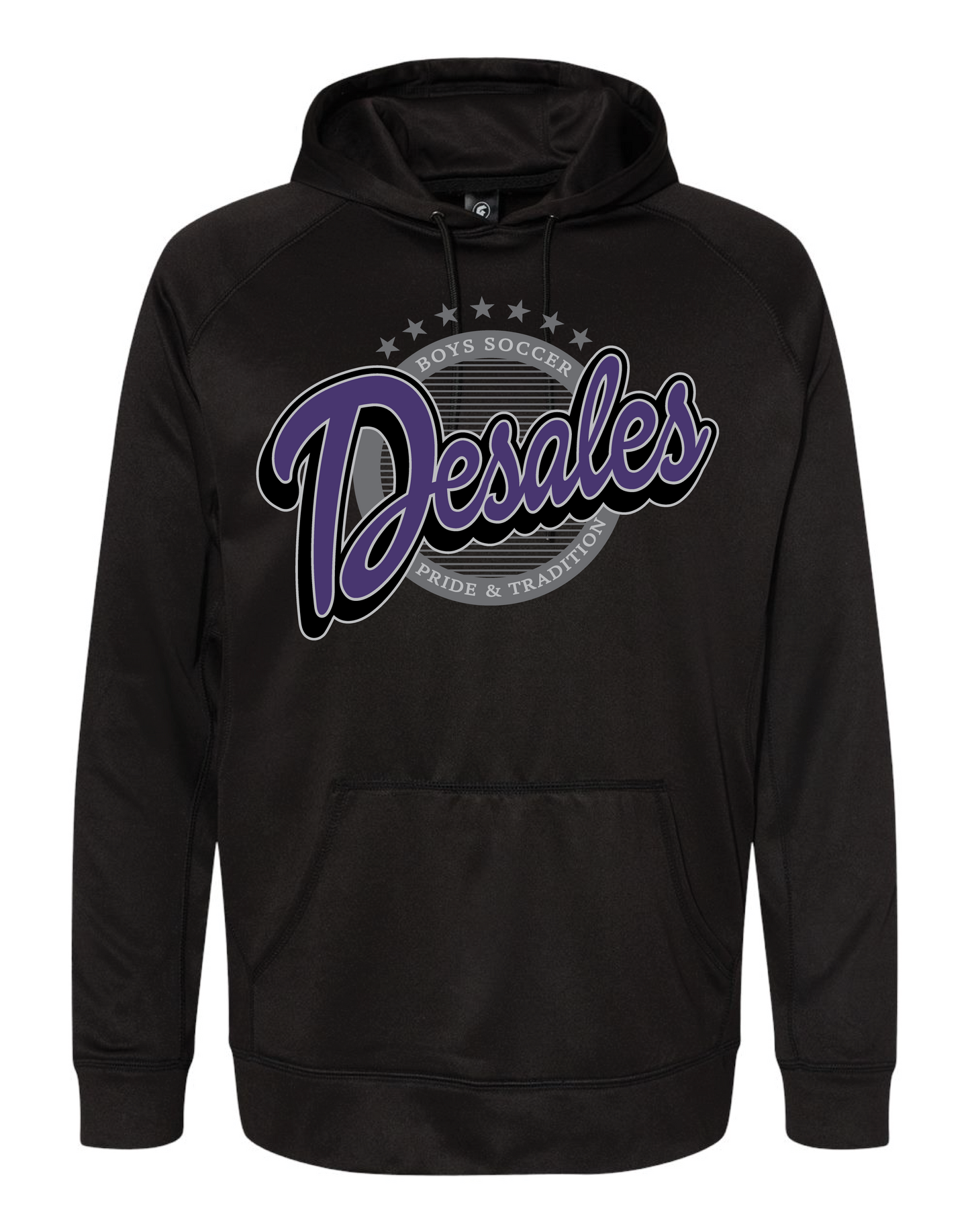 DeSales Soccer Cursive Hoodie - Black