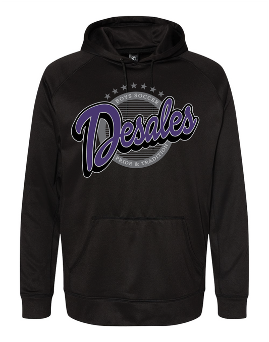 DeSales Soccer Cursive Hoodie - Black